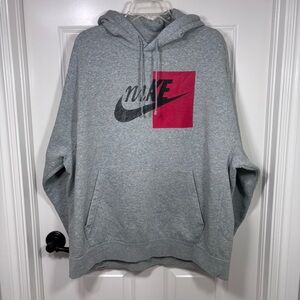 Nike Split Logo Pullover Hoodie Men’s XXL Gray